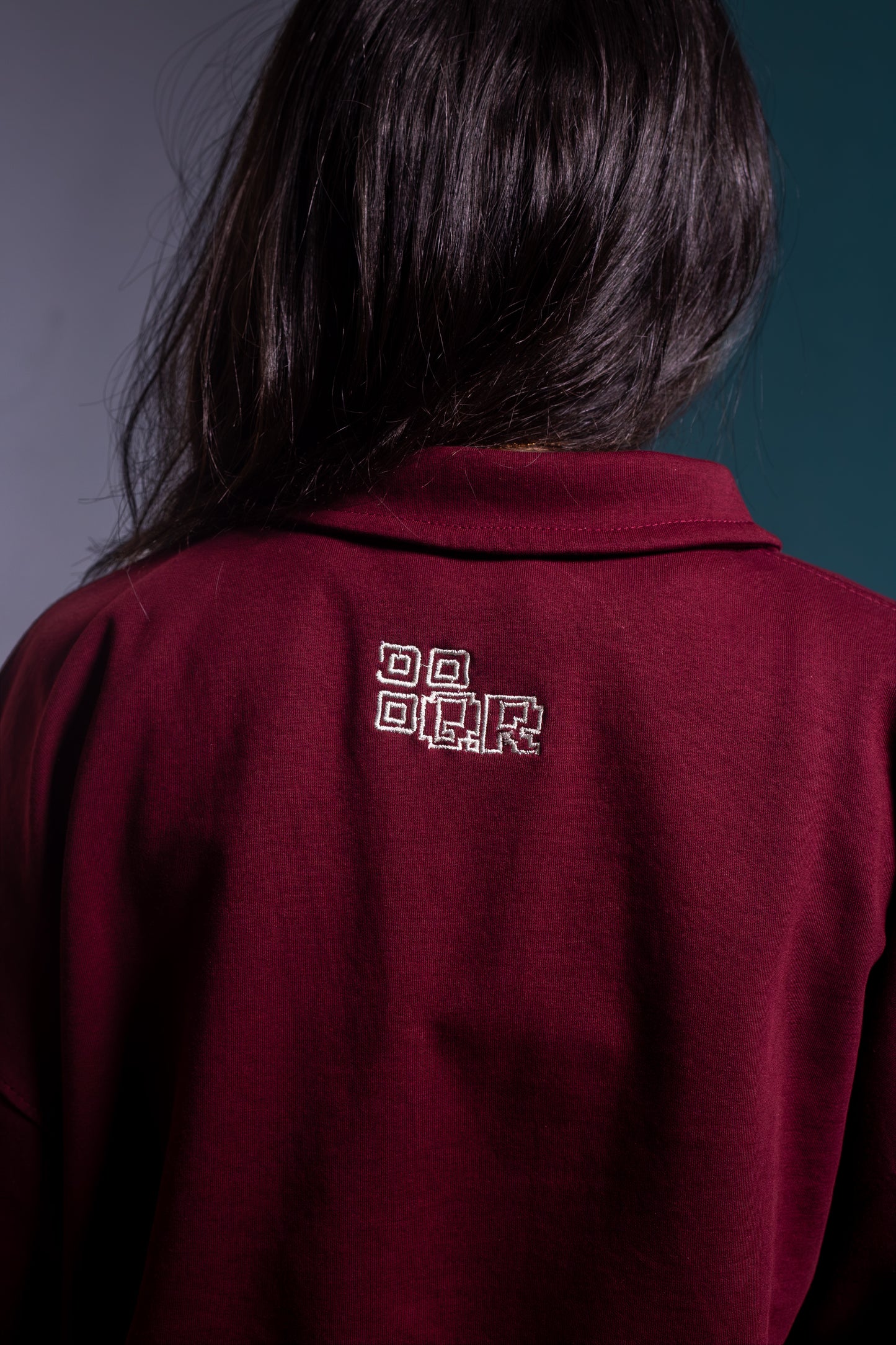 Burgundy Oversized Polo